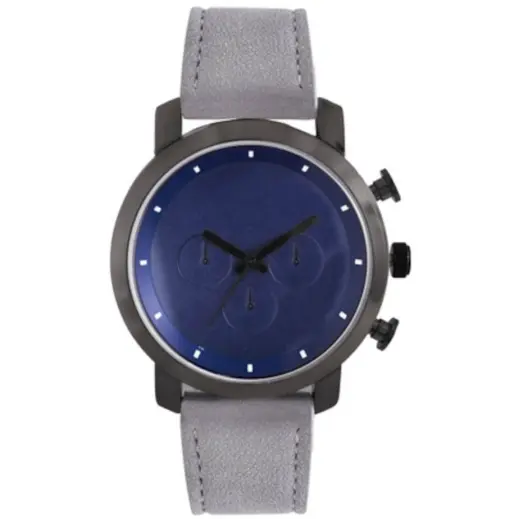 Mens Amid Suede Watch Gun-Grey Front